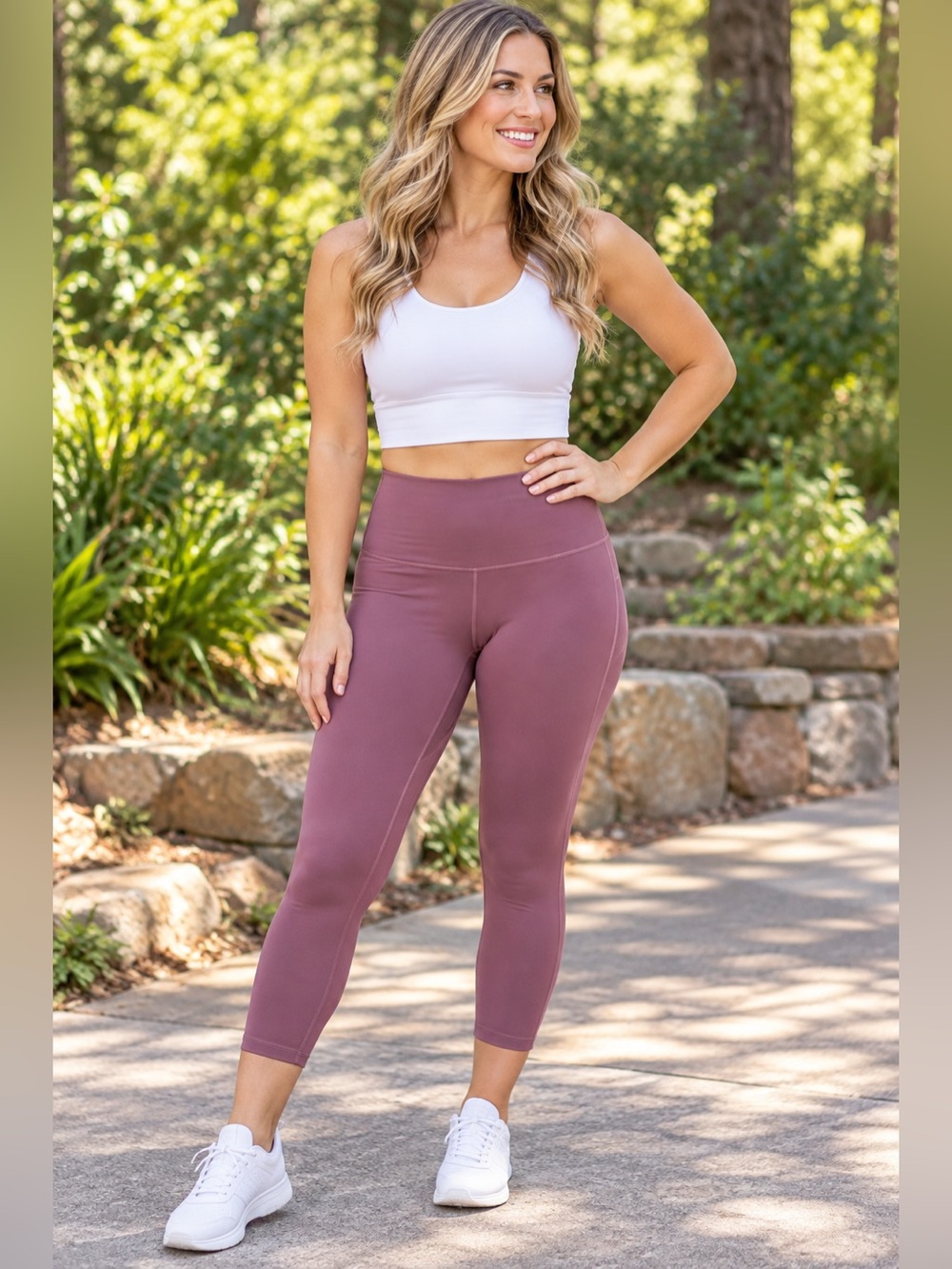 Lululemon Mauve High Rise Crop Leggings Size 12